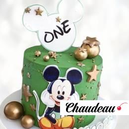 Торт зеленый с Микки Маусом TZMM013739 фото и оформление торта