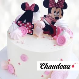 Торт белый с Минни Маус TBMM013743 фото и оформление торта
