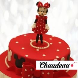 Торт красный с Минни Маус TKMM013752 фото и оформление торта