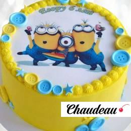 Торт Миньоны и пуговки TMP00013761 фото и оформление торта