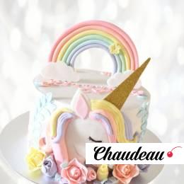 Торт радуга и единорожка TRE0013775 фото и оформление торта