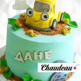 Торт желтый автомобиль TZHA013788 фото и оформление торта