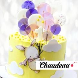 Торт заяц на воздушных шарах TZVS0013798 фото и оформление торта