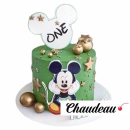 Торт с Микки Маусом зеленый №2903 Торт с Микки Маусом зеленый №2903
