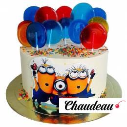 Торт с Миньонами и леденцами №2496 Торт с Миньонами и леденцами №2496