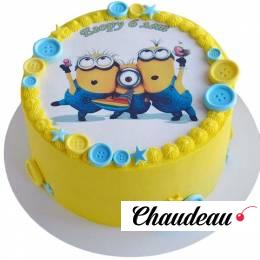 Торт с Миньонами и пуговицами №2509 Торт с Миньонами и пуговицами №2509
