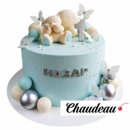 Торт с мишкой и бабочками №2882 Торт с мишкой и бабочками №2882