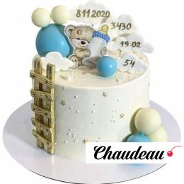 Торт с мишкой Тедди на 1 годик №2133 Торт с мишкой Тедди на 1 годик №2133