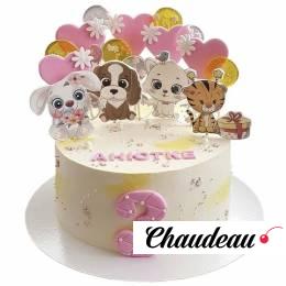 Торт с животными на 3 года №2613 Торт с животными на 3 года №2613