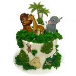 Торт с тропическими животными TTZH013830