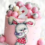 Торт зайка для малышки на 2 года TZM2013800 фото и оформление торта