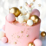 Торт розовый олененок TRO0013805 фото и оформление торта