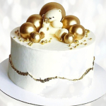 Торт золотистые шары TZSH0013806 фото и оформление торта