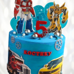 Торт трансформеры на пять лет TTPL013821 фото и оформление торта