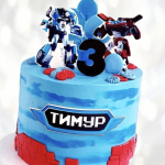 Торт синие Трансформеры TST0013824 фото и оформление торта