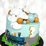 Торт паровоз на три года TPTG013831 фото и оформление торта