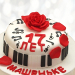 Торт музыкальное пианино TMP0013835 фото и оформление торта