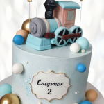 Торт старинный паровоз TSP0013837 фото и оформление торта