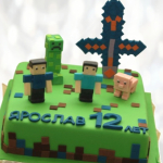 Торт Майнкрафт на день рождения TMDR013870 фото и оформление торта