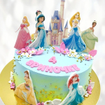 Торт сказочные принцессы на 4 года TSP4013896 фото и оформление торта