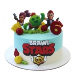 Торт с фигурками героев Бравл Старс №1817