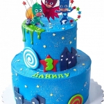 Торт с фигурками Героев в масках №1900