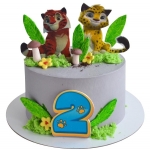 Торт с фигурками Лео и Тиг №2143