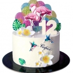 Торт с фламинго для девочки №2274