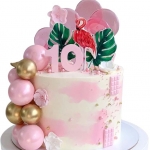 Торт с фламинго на 10 лет №2324