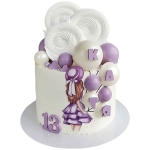 Торт с изображением девушки с шариками №2806