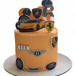 Торт с оранжевой Ламборджини №2369