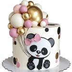 Торт с пандой и шариками №1841