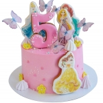 Торт с принцессами Диснея с пряниками №2046