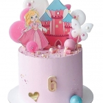 Торт с принцессой для девочки 6 лет №2975