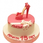Торт с туфелькой на 15 лет №1128