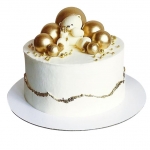 Торт с золотыми шарами №1769