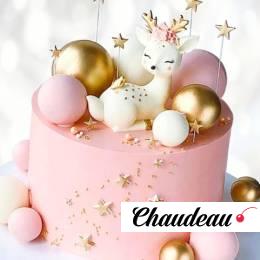 Торт розовый олененок TRO0013805 фото и оформление торта