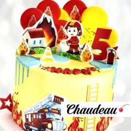 Торт пожарная спецтехника на 5 лет TPS5013876 фото и оформление торта