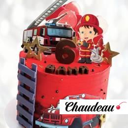 Торт пожарная машина TPM00013878 фото и оформление торта