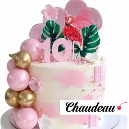 Торт с фламинго на 10 лет №2324