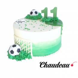 Торт с футбольными воротами и мячом №1484