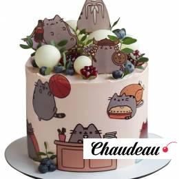 Торт с картинками в виде котиков №1913 Торт с картинками в виде котиков №1913