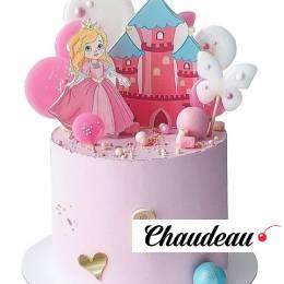 Торт с принцессой для девочки 6 лет №2975