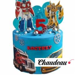 Торт с трансформерами на 5 лет №2299 Торт с трансформерами на 5 лет №2299