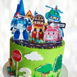 Торт спасатели Робокары TSR0013902 фото и оформление торта