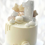 Торт цифра 1 и макаронс TC1M0013909 фото и оформление торта