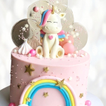 Торт радужный единорог TRE00013923 фото и оформление торта