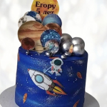 Торт космонавт и ракета TKR0013928 фото и оформление торта