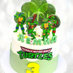 Торт Черепашки Ниндзя на 3 года TCHN0013930 фото и оформление торта