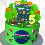 Торт Черепашки Ниндзя на 5 лет TCHN0013935 фото и оформление торта